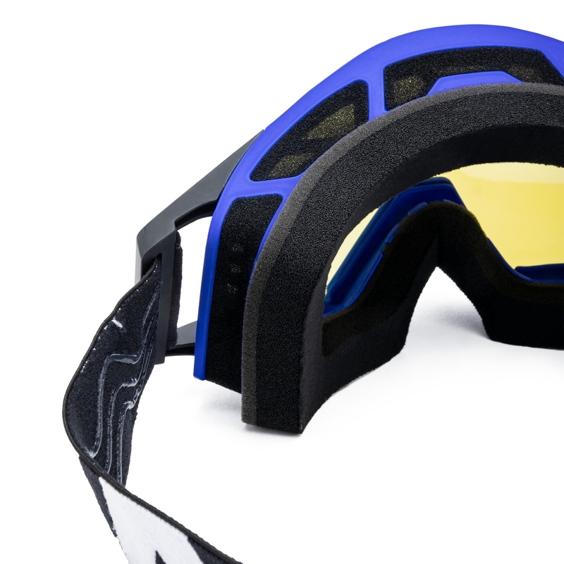 Ochelari de motocross iMX Sand negru-albastru cu plexiglas iridiu