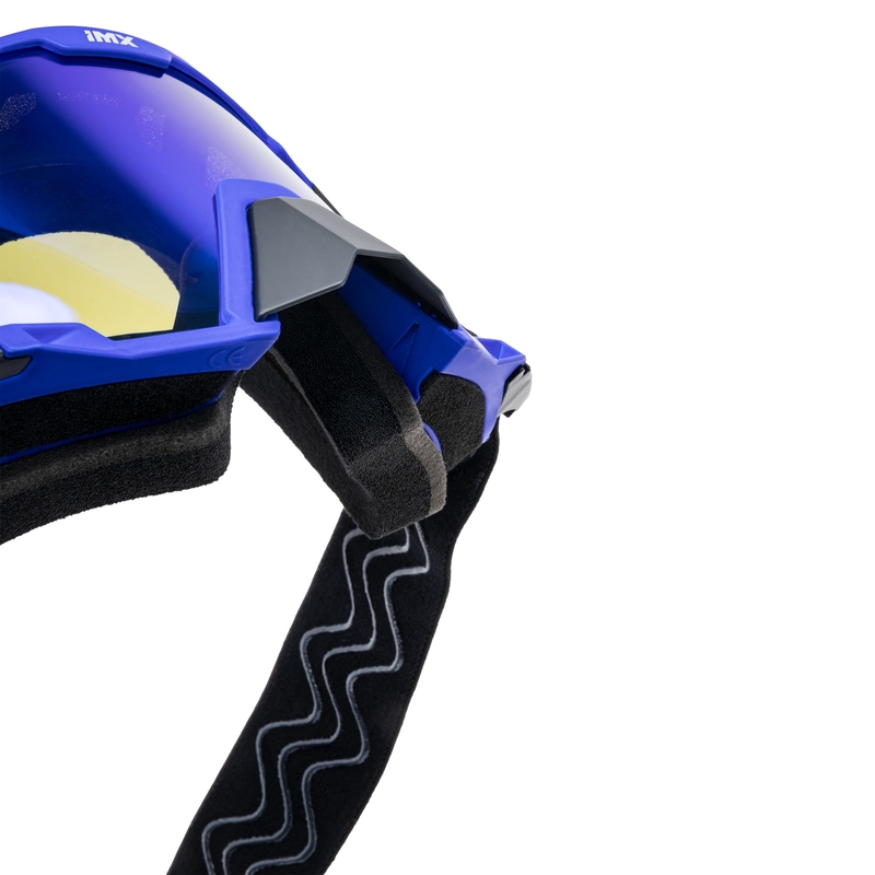 Ochelari de motocross iMX Sand negru-albastru cu plexiglas iridiu