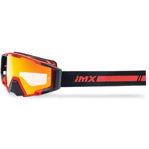 Ochelari de motocross iMX Sand negru-rosu cu plexiglas iridiu rosu