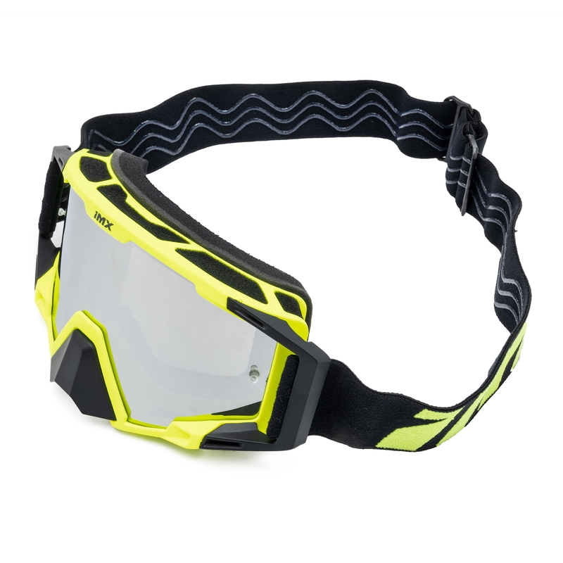 Ochelari de motocross iMX Sand galben-negru cu plexiglas iridiu