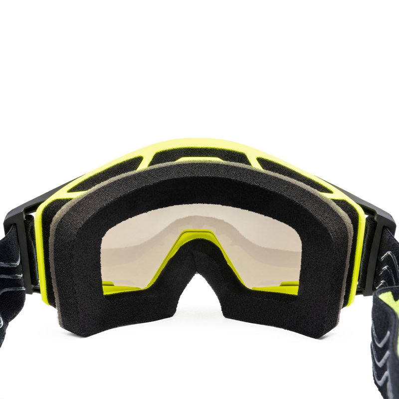 Ochelari de motocross iMX Sand galben-negru cu plexiglas iridiu