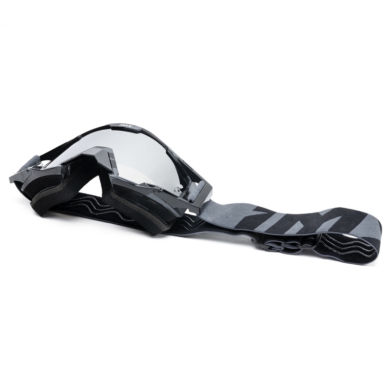 Ochelari de motocross iMX Sand gri-negru cu plexiglas iridiu