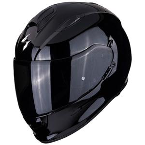 Scorpion Exo-491 Cască de motocicletă integrală solidă neagră lucioasă