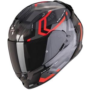 Cască moto integrală SCORPION EXO-491 SPIN negru-roșu vânzare lichidare