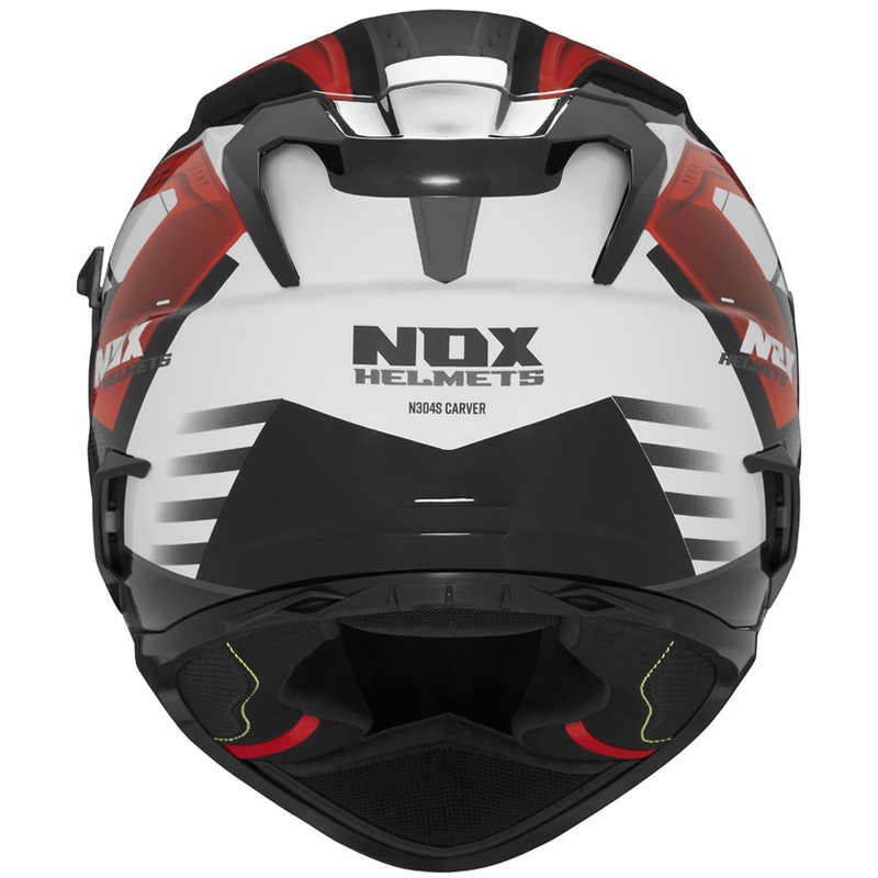 Casca moto integrala NOX N304S CARVER negru-alb-rosu