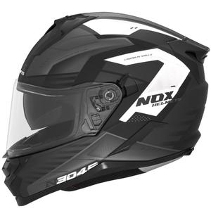 Cască integrală pentru motocicletă NOX N304S CARVER alb-negru mat