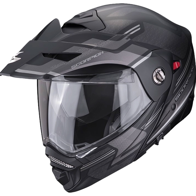Cască de motocicletă SCORPION ADX-2 CARRERA negru mat-argintiu mat