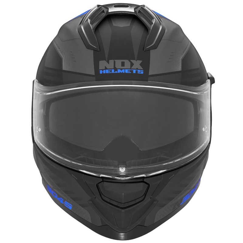 Casca moto integrala NOX N304S CARVER negru-albastru mat
