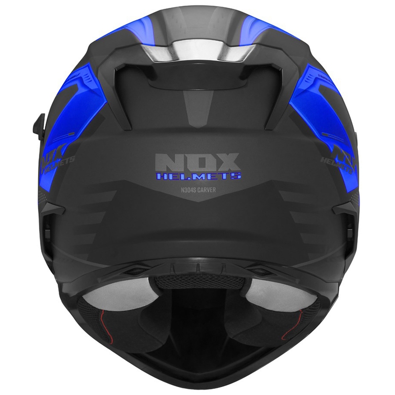 Casca moto integrala NOX N304S CARVER negru-albastru mat