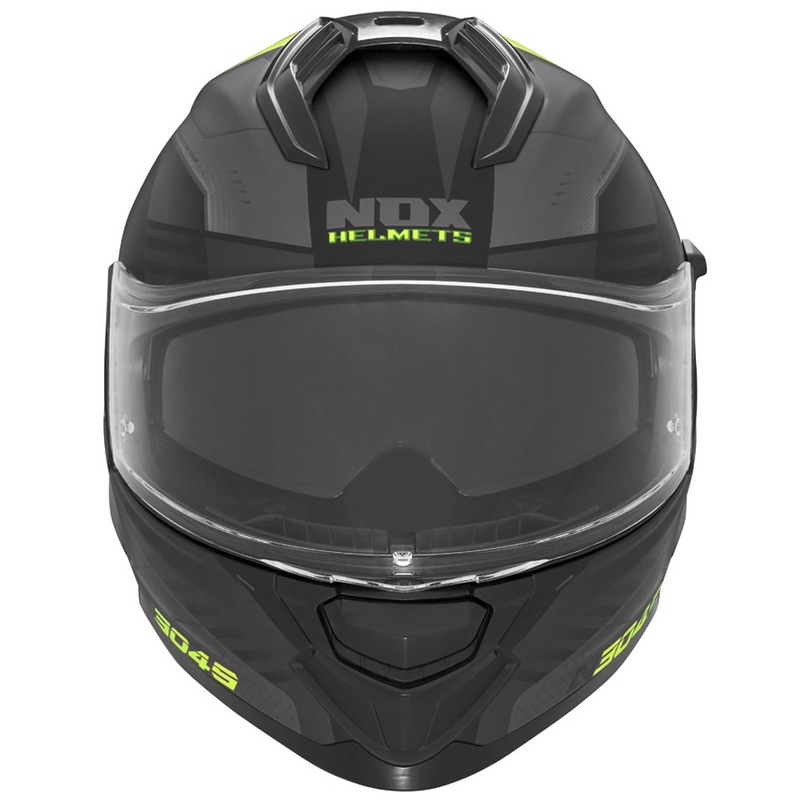 Casca integrala pentru motocicleta NOX N304S CARVER negru-galben mat