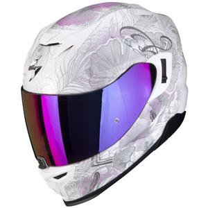 Cască integrală de motocicletă Scorpion EXO-520 EVO Air Melrose pearl white-pink