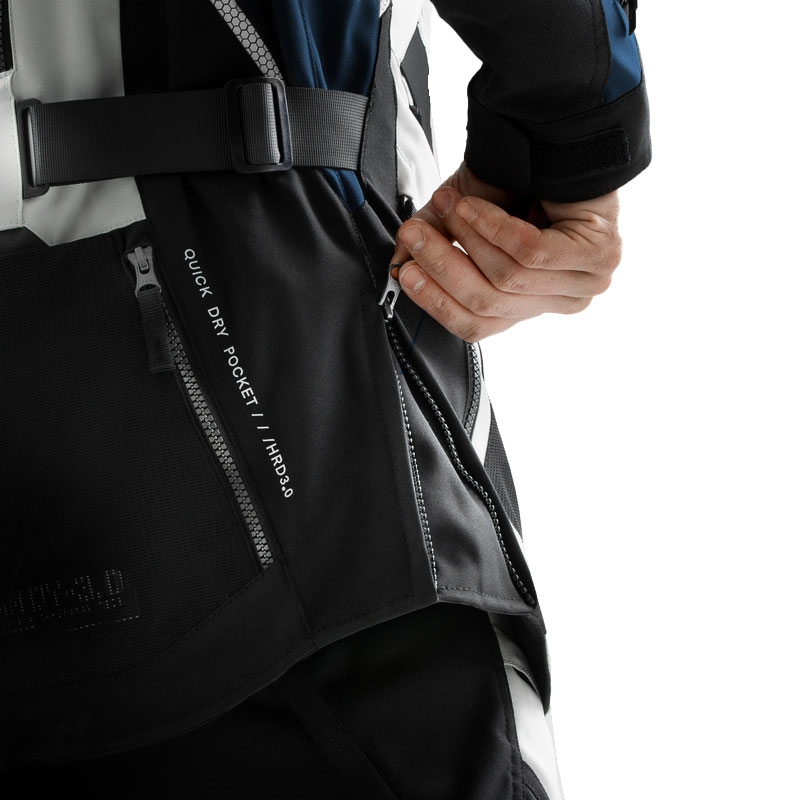 Geaca moto Rebelhorn Hardy 3.0 albastru-gri-rosu