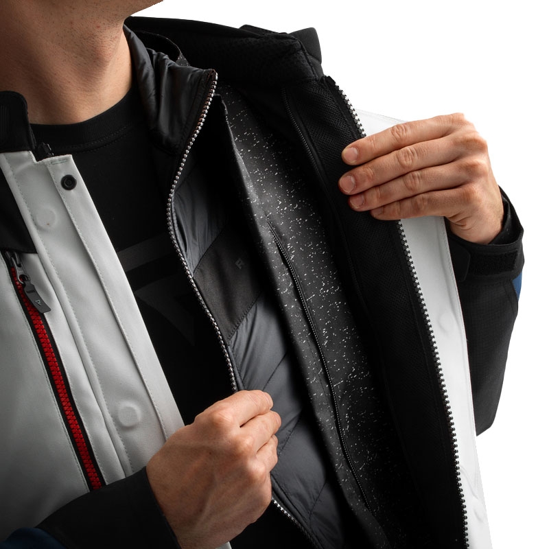 Geaca moto Rebelhorn Hardy 3.0 albastru-gri-rosu