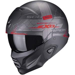 Cască Scorpion EXO-COMBAT II Xenon negru-roșu mat