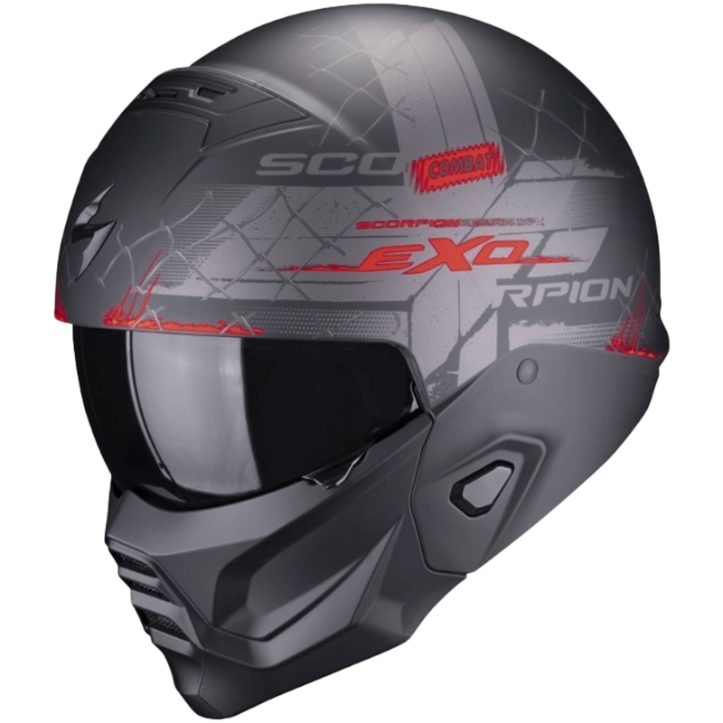 Cască Scorpion EXO-COMBAT II Xenon negru-roșu mat
