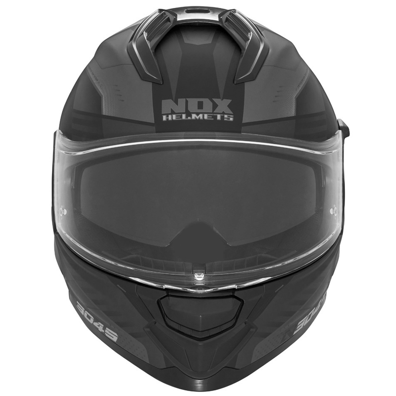 Casca moto integrala NOX N304S CARVER negru mat-titan