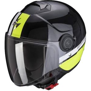 Cască de motocicletă SCORPION EXO-CITY STRADA pearl black-white-fluo yellow