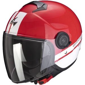 Cască de motocicletă SCORPION EXO-CITY STRADA roșu și alb