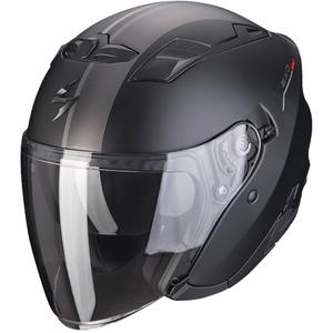 Cască deschisă Scorpion EXO-230 SR negru mat-argintiu-roșu mat