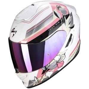Cască integrală pentru motociclete Scorpion EXO-1400 EVO Air Gaia pearl alb-roz