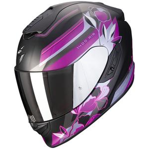 Cască integrală pentru motociclete Scorpion EXO-1400 EVO Air Gaia negru și roz mat