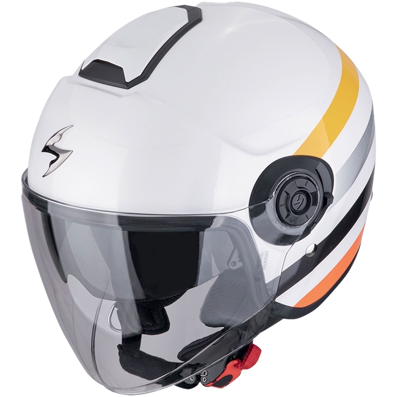 Casca deschisa Scorpion EXO-CITY II BEE alb-galben lichidare