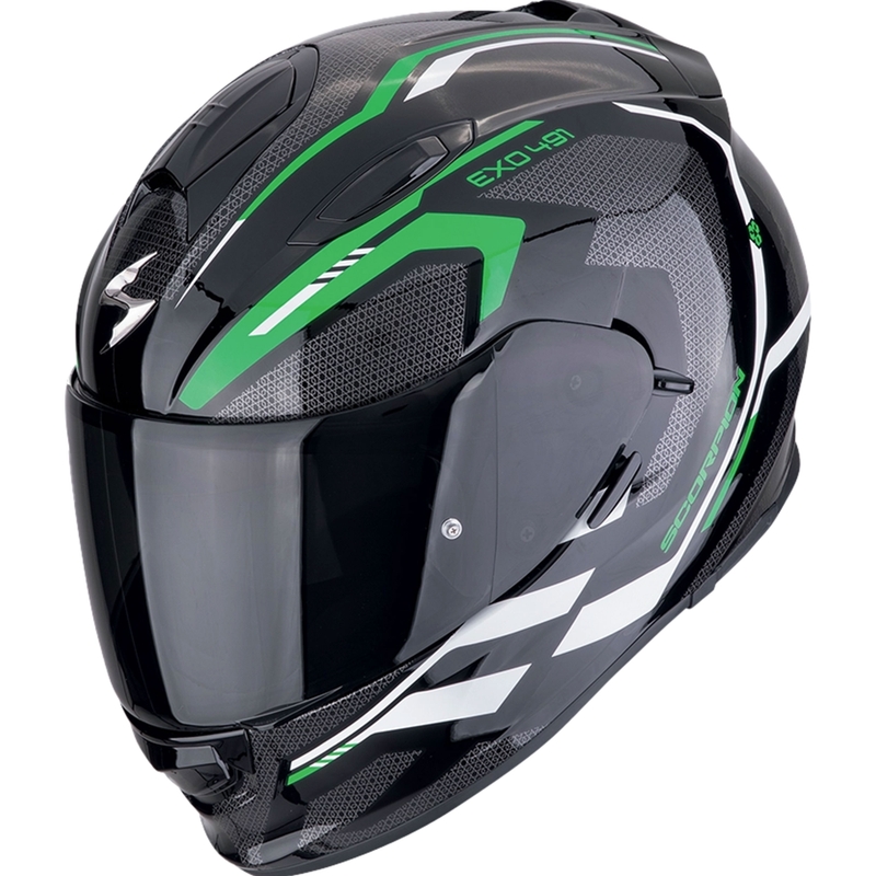 Casca integrala de motocicleta Scorpion EXO-491 KRYPTA negru-verde-alb