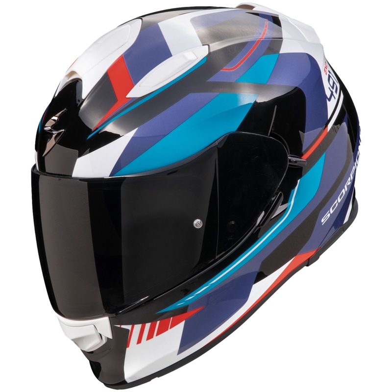 Casca integrala de motocicleta Scorpion EXO-491 Abilis negru-albastru-rosu