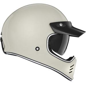 Cască integrală pentru motocicletă NOX PREMIUM SEVENTY II alb fildeș