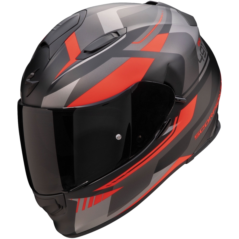 Casca integrala de motocicleta Scorpion EXO-491 Abilis negru-gri-rosu lichidare