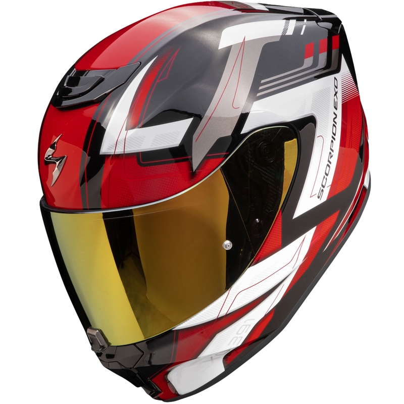 Casca integrala de motocicleta Scorpion EXO-391 Captor negru-rosu lichidare