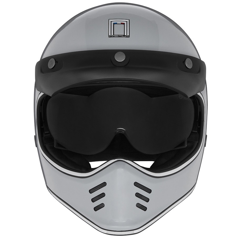 Cască integrală pentru motocicletă NOX PREMIUM SEVENTY II gri