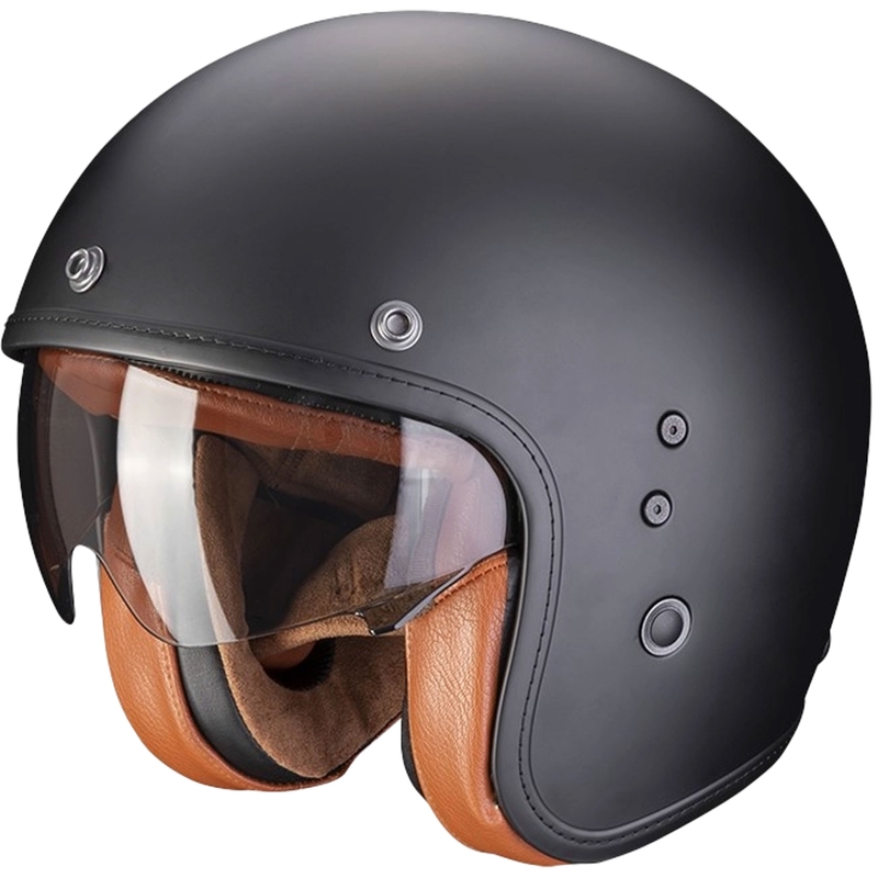Cască de protecție deschisă SCORPION BELFAST EVO LUXE negru mat