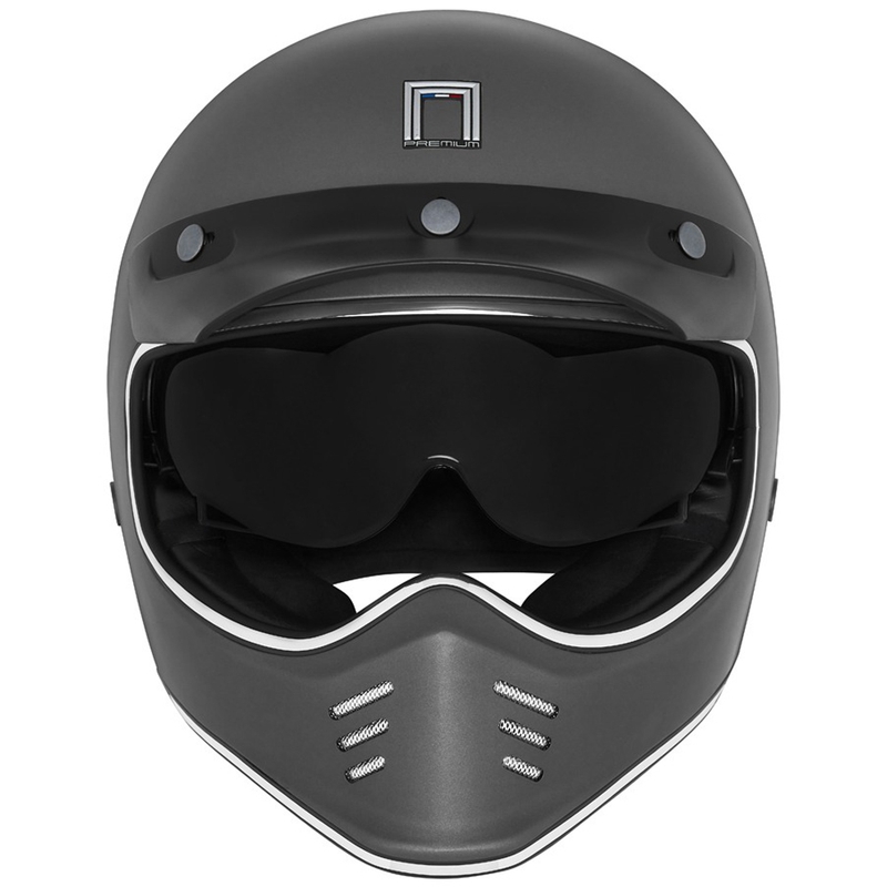 Cască integrală pentru motocicletă NOX PREMIUM SEVENTY II, titan
