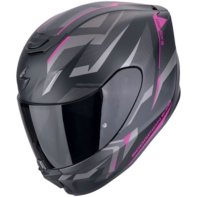 Cască integrală pentru motocicletă Scorpion EXO-391 AAXO, negru mat-roz