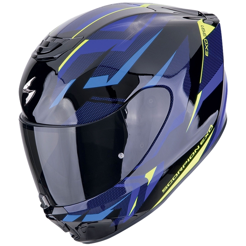 Cască integrală pentru motocicletă Scorpion EXO-391 AAXO negru-albastru