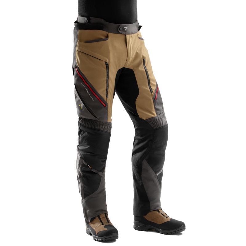 Pantaloni moto Rebelhorn Hardy 3.0 bej-gri-rosu