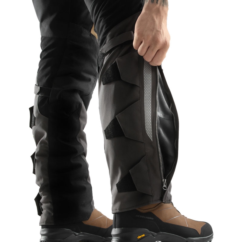 Pantaloni moto Rebelhorn Hardy 3.0 bej-gri-rosu