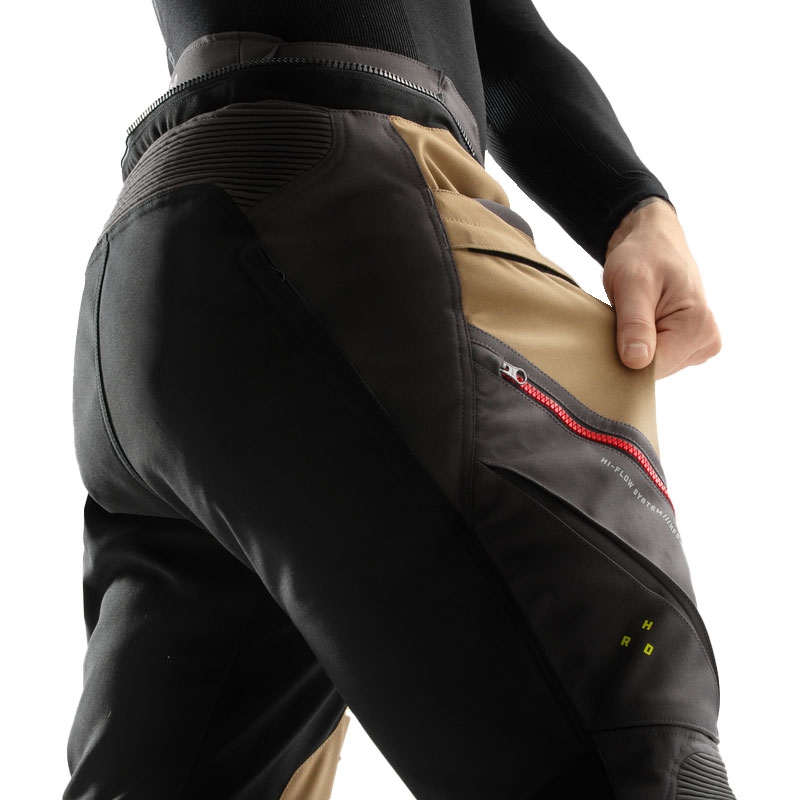 Pantaloni moto Rebelhorn Hardy 3.0 bej-gri-rosu