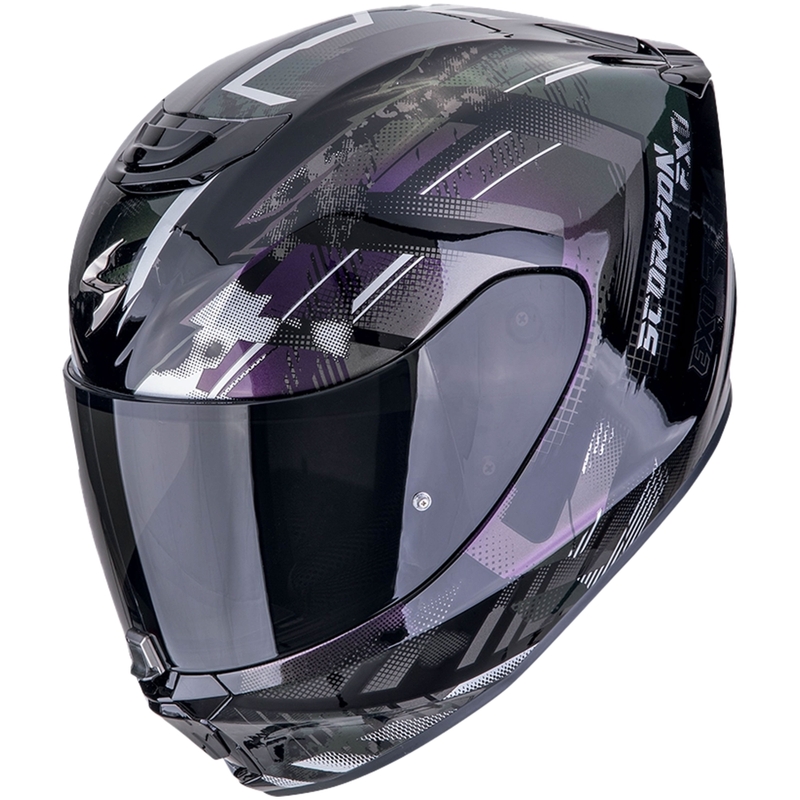 Cască integrală pentru motocicletă Scorpion EXO-391 CLUTTER, neagră, chameleon