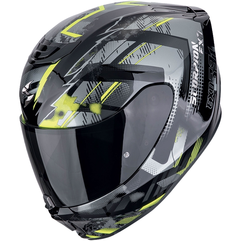 Casca moto integrala Scorpion EXO-391 CLUTTER negru-galben fluo