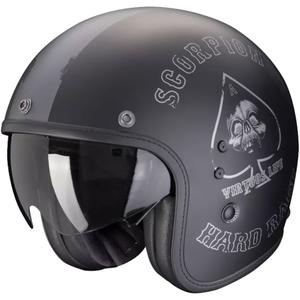 Cască de motocicletă deschisă Scorpion Belfast Evo Spade Matte Black-Silver