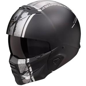 Casca modulara Scorpion EXO-COMBAT II LORD negru-argintiu mat