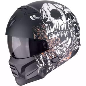 Casca de motocicleta modulara Scorpion EXO-COMBAT II GENESIS negru-alb-auriu mat