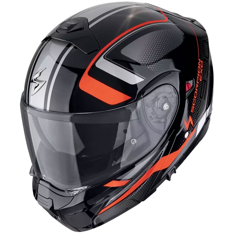 Casca moto modulara Scorpion EXO-930 EVO ARDENS negru-rosu metalic
