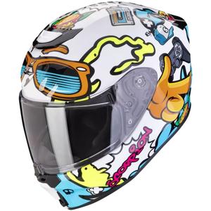 Cască de motociclist pentru copii Scorpion EXO-JNR AIR FUN alb-albastru