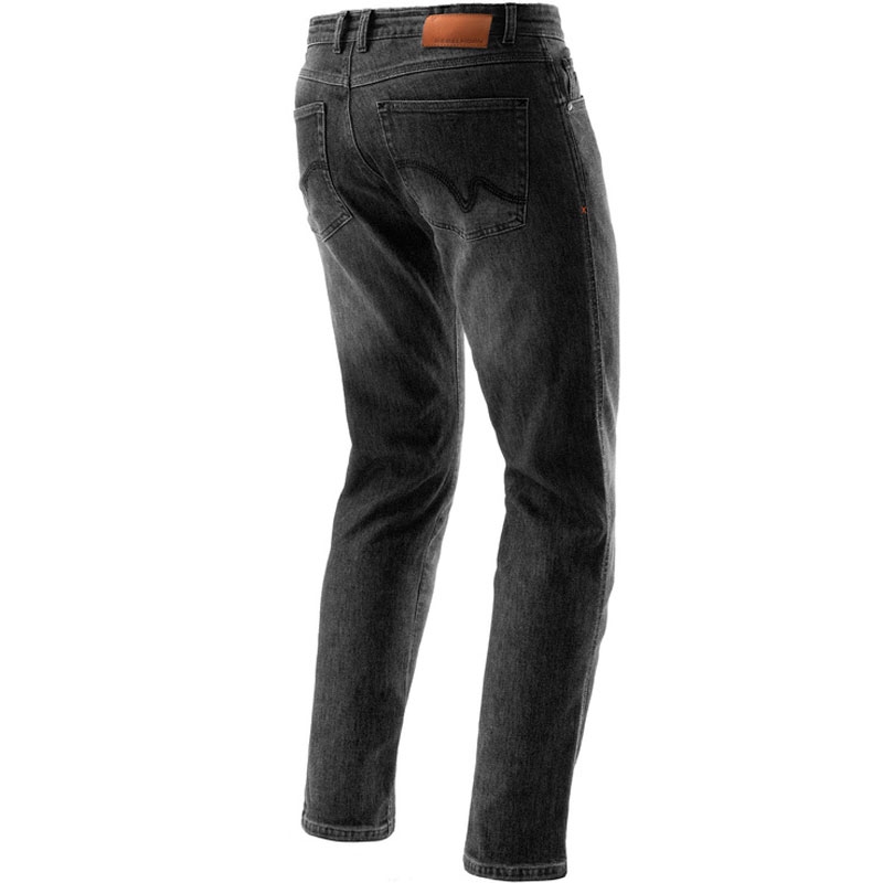 Blugi moto Rebelhorn Bronco, negri spalati