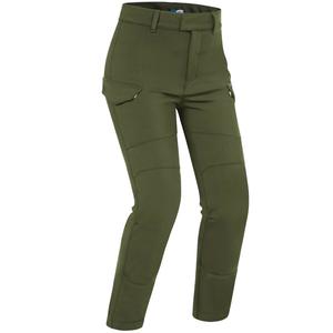Blugi moto damă PMJ Sidney kaki