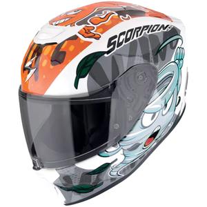 The4elements Scorpion EXO-JNR AIR The4elements Casca Motocicleta Alb-Albastru-Portocaliu