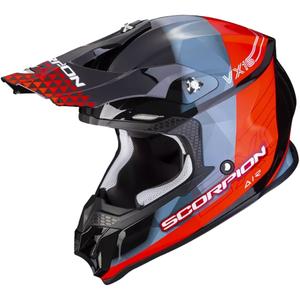 Cască de motocros Scorpion VX-16 EVO AIR GEM negru-albastru-roșu